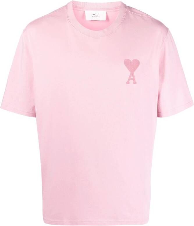 AMI Paris Ami de Coeur T-shirt Roze