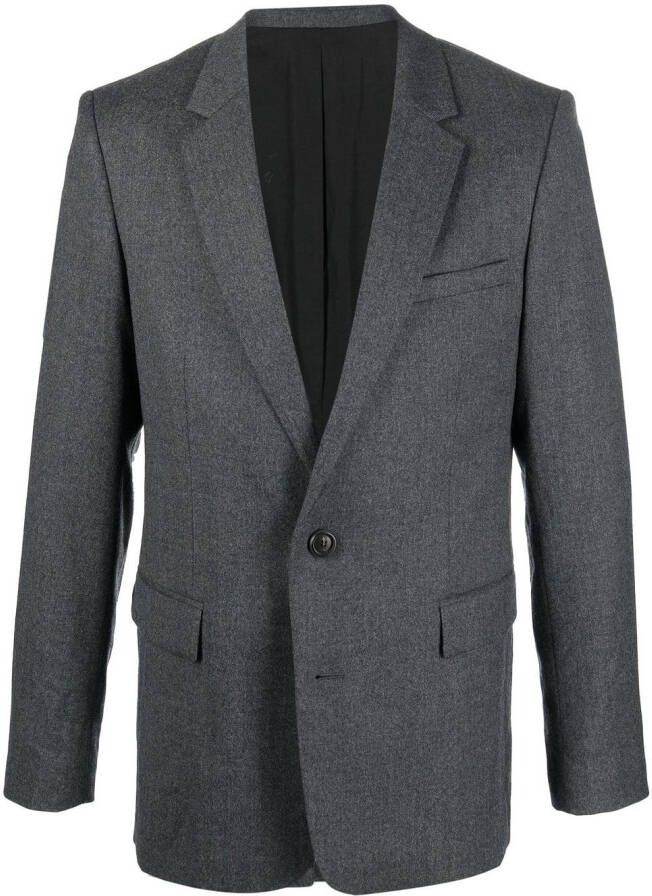 AMI Paris Blazer met enkele rij knopen Grijs