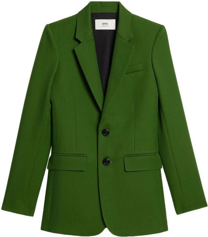 AMI Paris Blazer met enkele rij knopen Groen