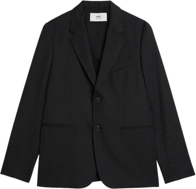 AMI Paris Blazer met enkele rij knopen Zwart