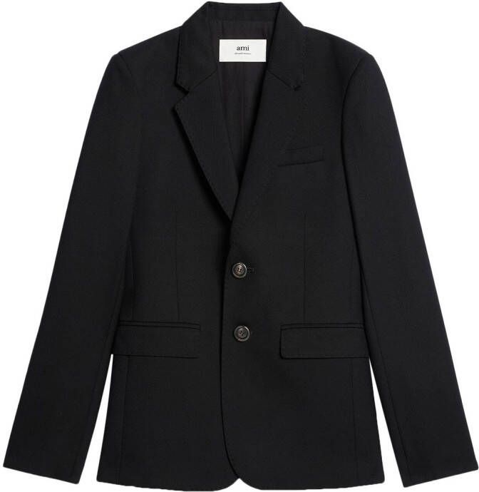 AMI Paris Blazer met enkele rij knopen Zwart