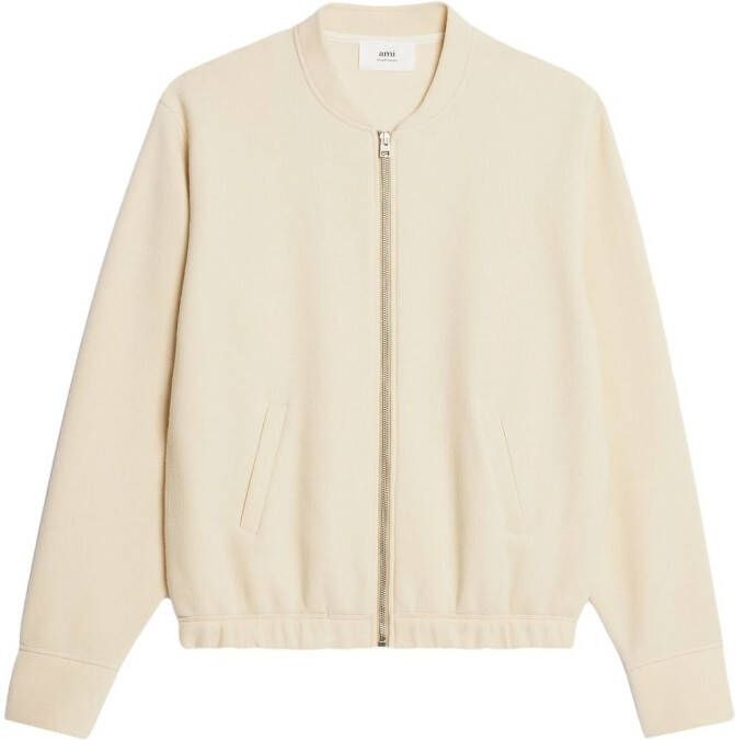 AMI Paris Bomberjack met rits Beige