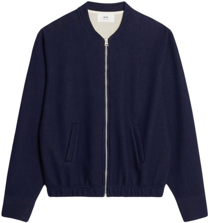 AMI Paris Bomberjack met rits Blauw