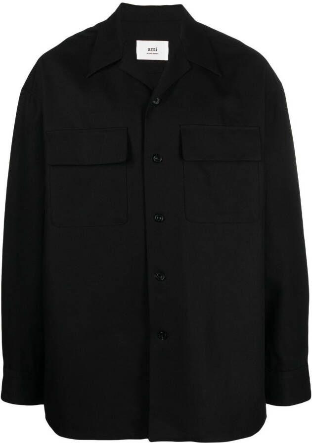 AMI Paris Button-up overhemd Zwart