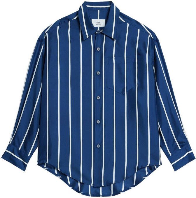 AMI Paris Button-up shirt Blauw