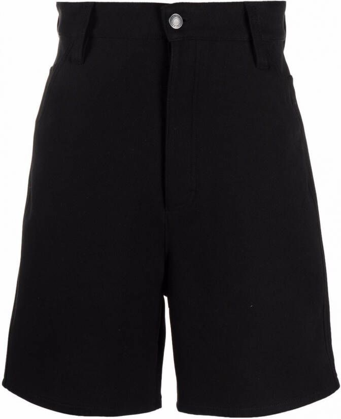 AMI Paris Denim shorts met wijde pijpen Zwart