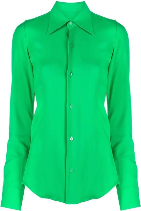 AMI Paris Effen blouse Groen