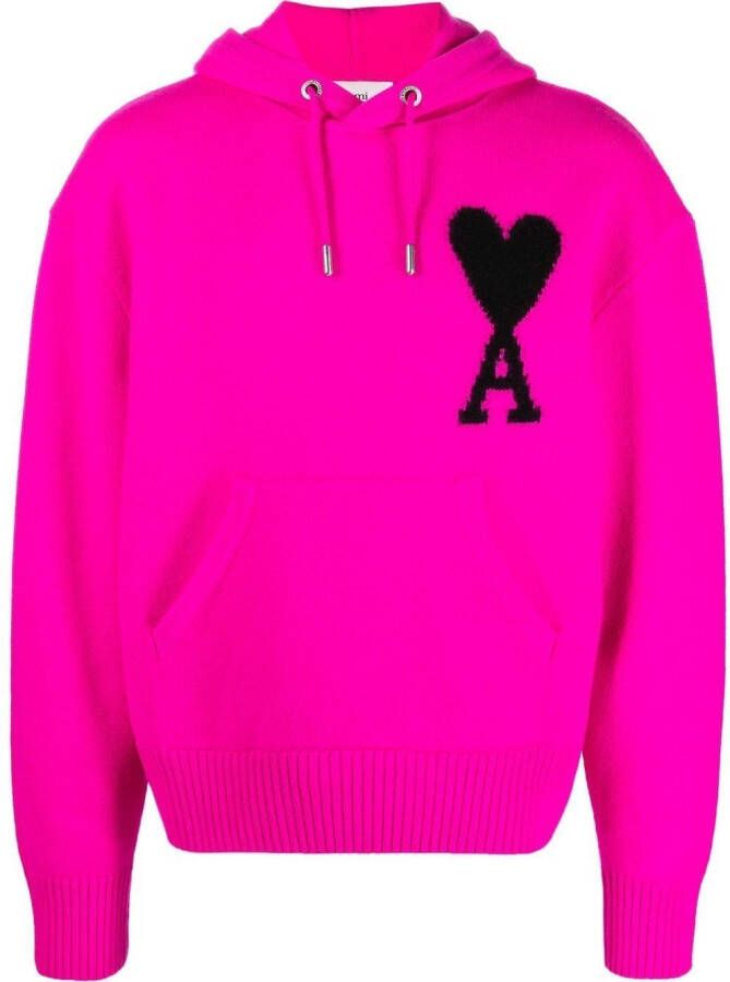 Ami Paris Hooded sweater Roze