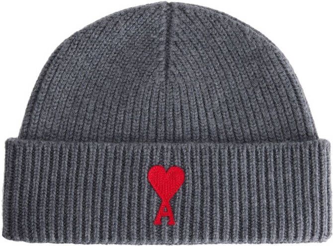 Ami Paris Wollen muts Grijs Unisex
