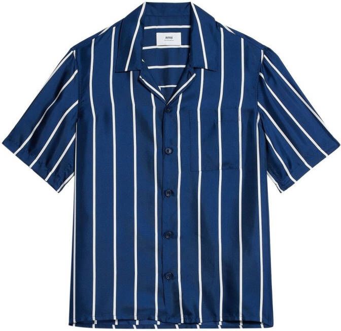 AMI Paris Gestreept overhemd Blauw
