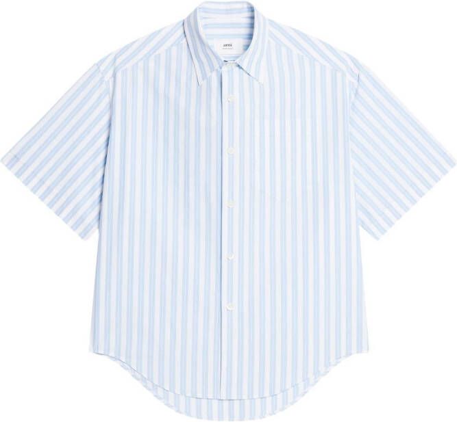 AMI Paris Gestreept shirt Blauw