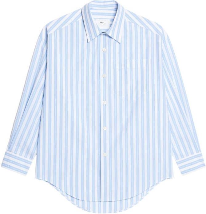 AMI Paris Gestreept shirt Blauw