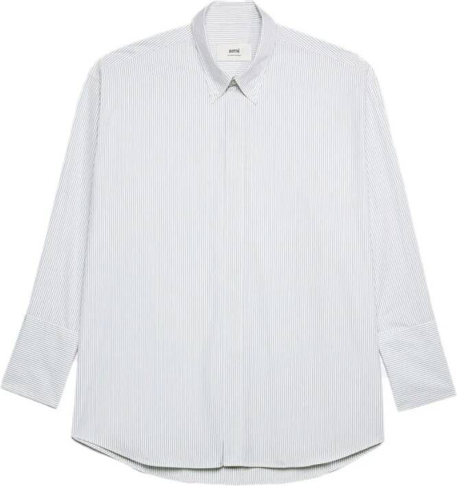 Ami Paris Gestreept shirt White