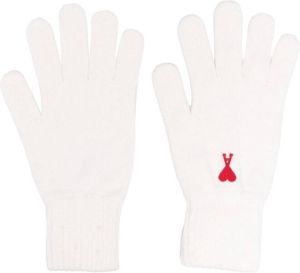 AMI Paris Handschoenen met geborduurd logo Wit