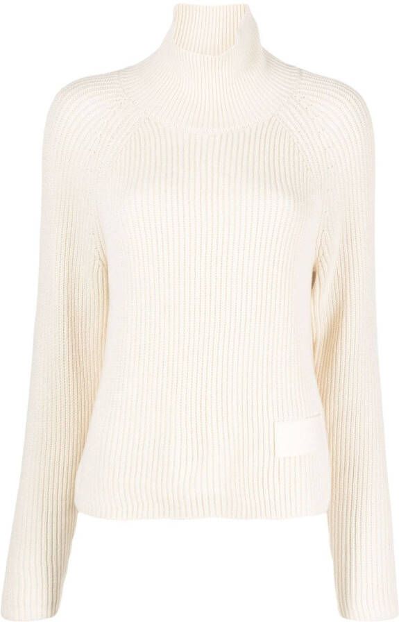 AMI Paris Trui met hoge hals Beige