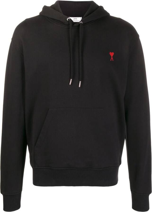AMI Paris Hoodie met logo Zwart