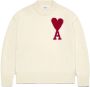 Ami Paris Unisex Oversized Pullover met Hart Logo Beige Heren - Thumbnail 2