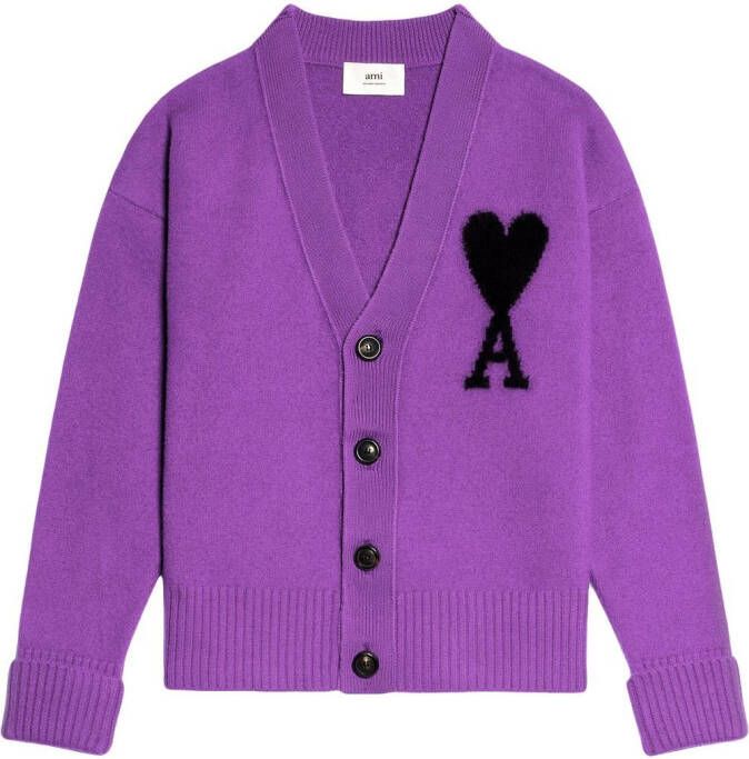 AMI Paris Intarsia vest Paars