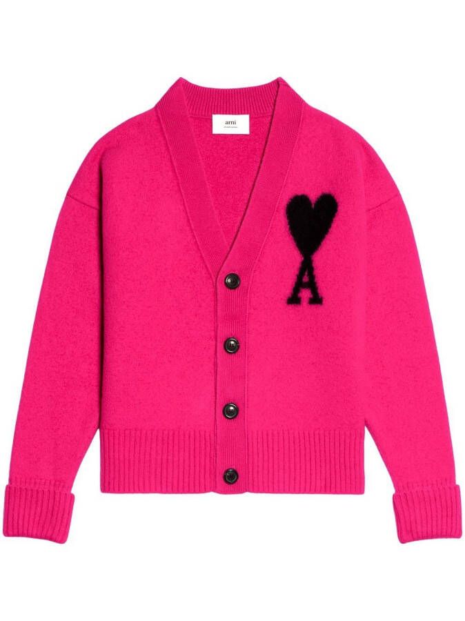 AMI Paris Intarsia vest Roze