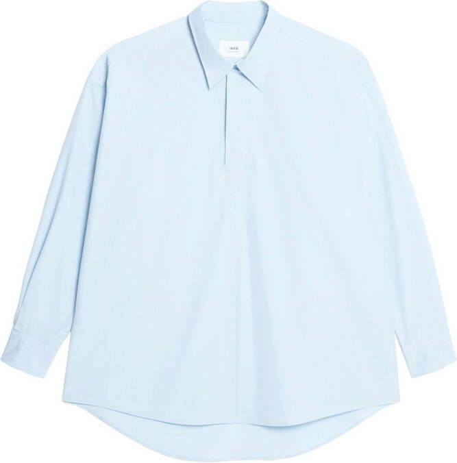AMI Paris Katoenen blousejurk Blauw