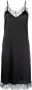 AMI Paris Midi-jurk met kanten afwerking Zwart - Thumbnail 1