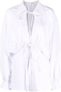 AMI Paris Mini-jurk met striksluiting Wit