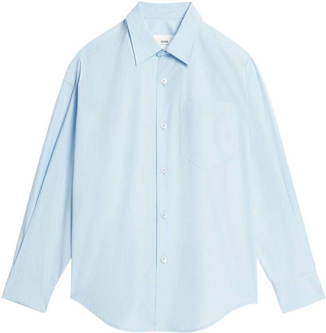 AMI Paris Overhemd met borstzak Blauw