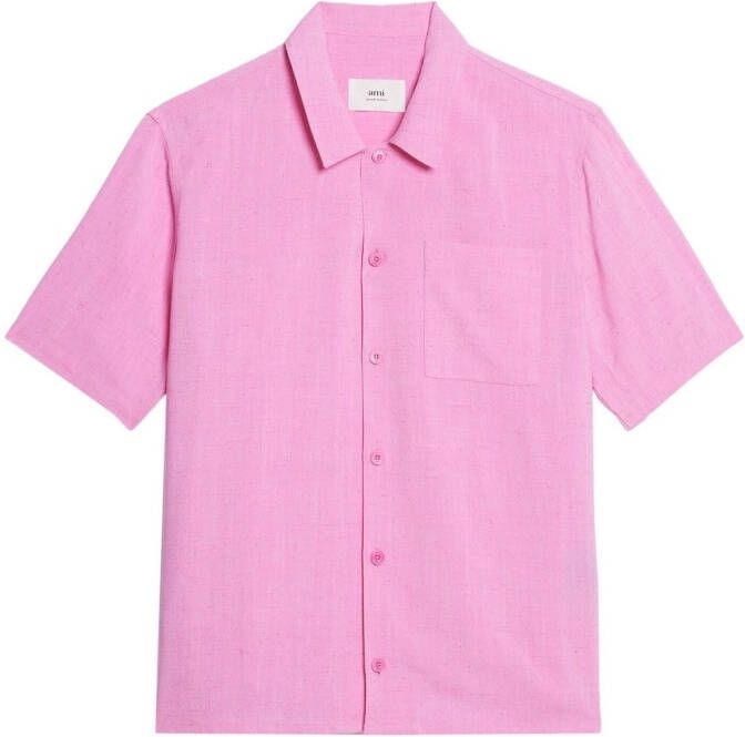AMI Paris Overhemd met korte mouwen Roze
