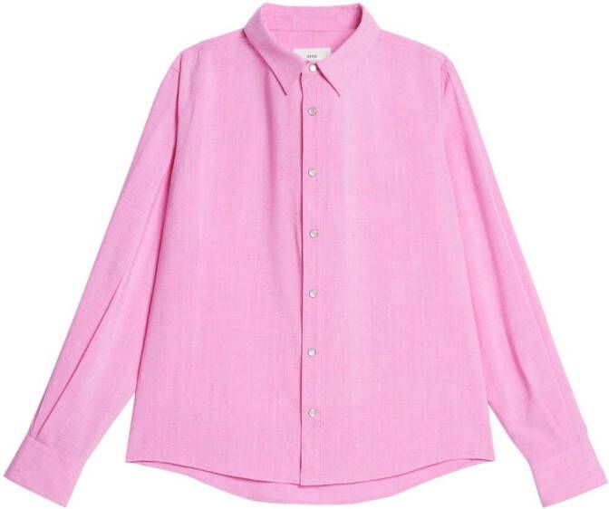 AMI Paris Overhemd met lange mouwen Roze