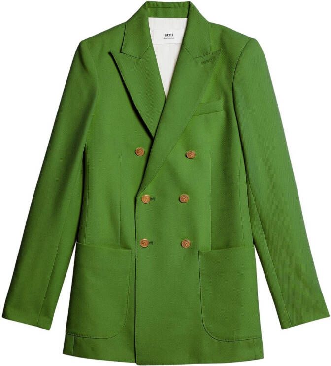 AMI Paris Blazer met dubbele rij knopen Groen