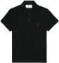 AMI Paris Poloshirt met geborduurd logo Zwart - Thumbnail 1