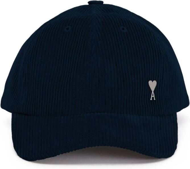 AMI Paris Ribfluwelen pet Blauw