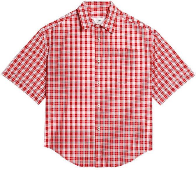 AMI Paris Shirt met korte mouwen Rood