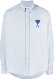 AMI Paris Shirt met logo Blauw