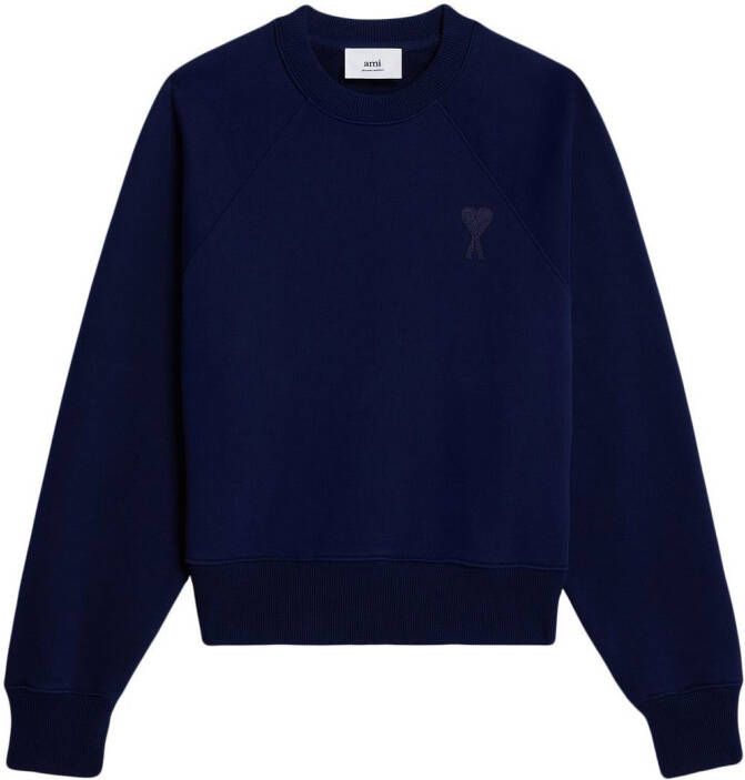 AMI Paris Sweater met borduurwerk Blauw