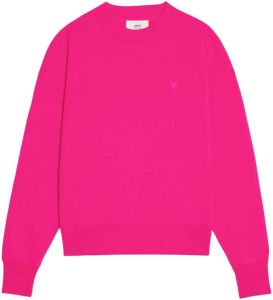 AMI Paris Sweater met borduurwerk Roze