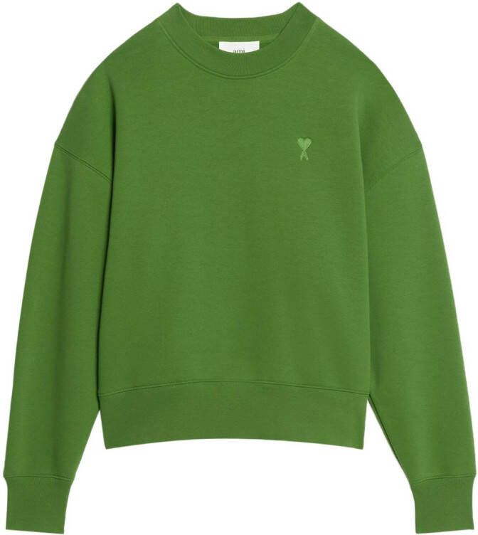 AMI Paris Sweater met geborduurd logo Groen