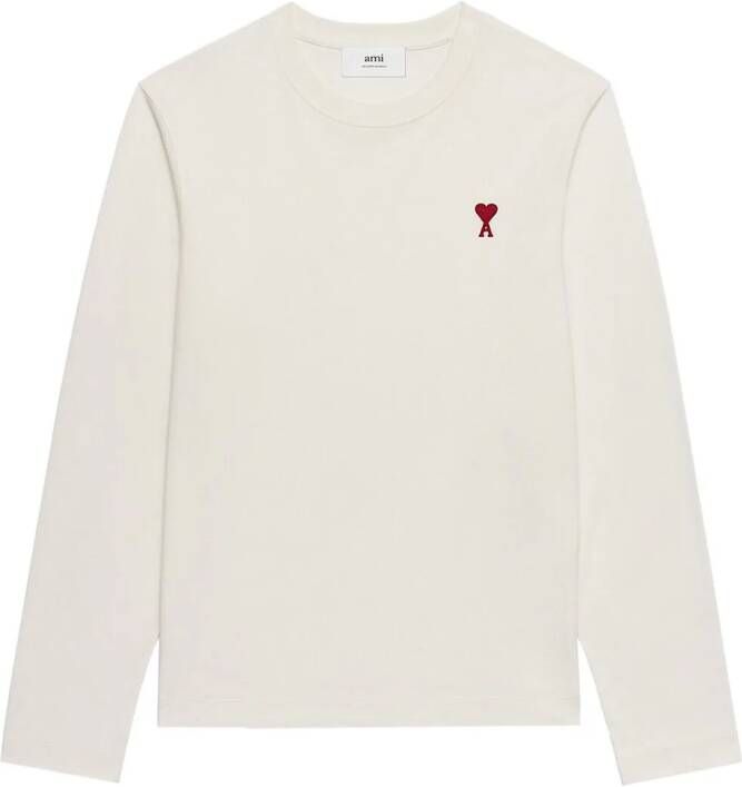 AMI Paris Sweater met logo Wit