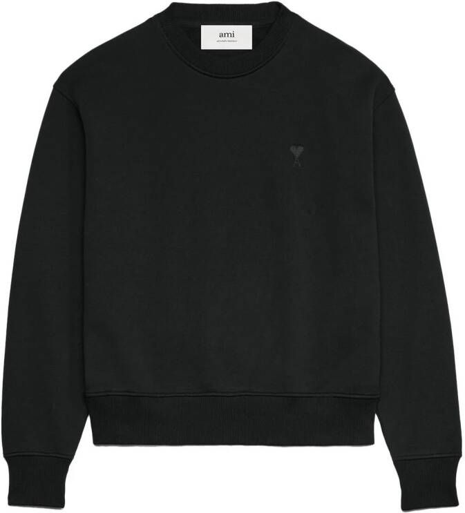 AMI Paris Sweater met geborduurd logo Zwart