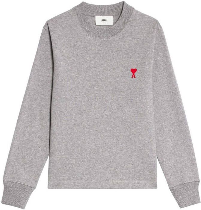 AMI Paris T-shirt van biologisch katoen Grijs
