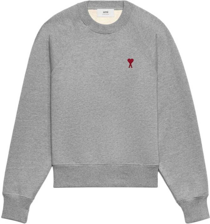 AMI Paris Sweater met geborduurd logo Grijs