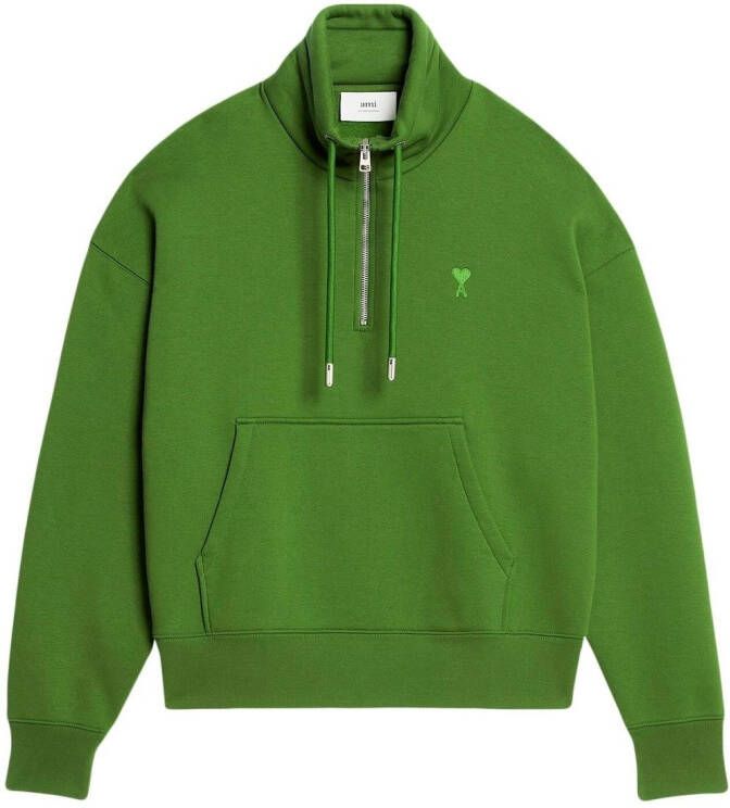AMI Paris Sweater met logo Groen