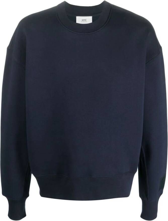 AMI Paris Sweater met logopatch Blauw