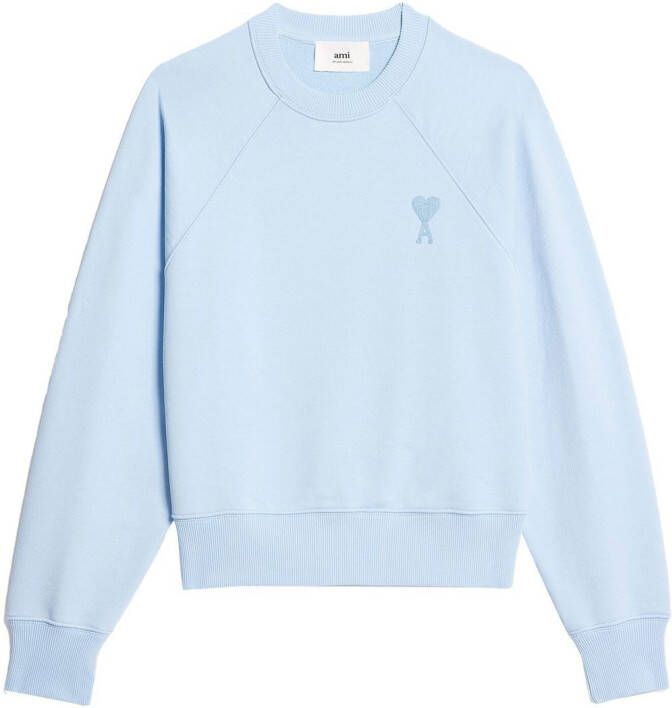 AMI Paris Sweater met tonaal logo Blauw