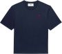 AMI Paris Katoenen T-shirt met geborduurd logo Blauw - Thumbnail 1