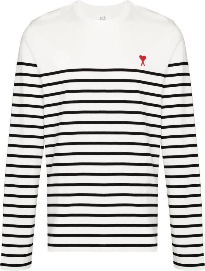 AMI Paris T-shirt met lange mouwen Wit