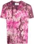 AMI Paris T-shirt met tie-dye print Roze - Thumbnail 1