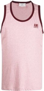 AMI Paris Tanktop met geborduurd logo Roze