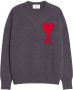 AMI Paris Ami de Coeur sweater Grijs - Thumbnail 1