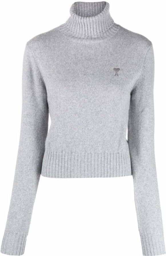 AMI Paris Trui met logo Grijs